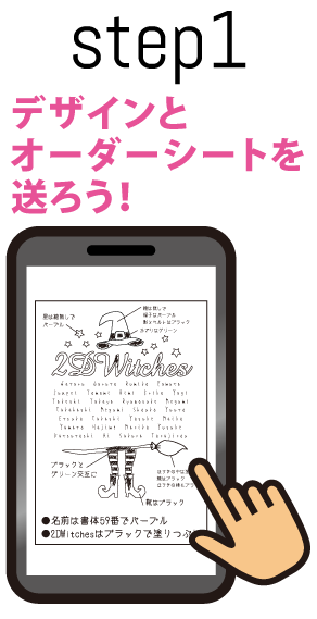 デザインとオーダーシートを送ろう