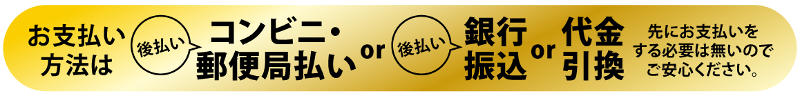 後払いだから安心